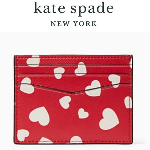 NWT-Kate Spade-SET-Staci Heart Pop Cardholder & Zip Heart Coin Purse/Keychain - Picture 8 of 16